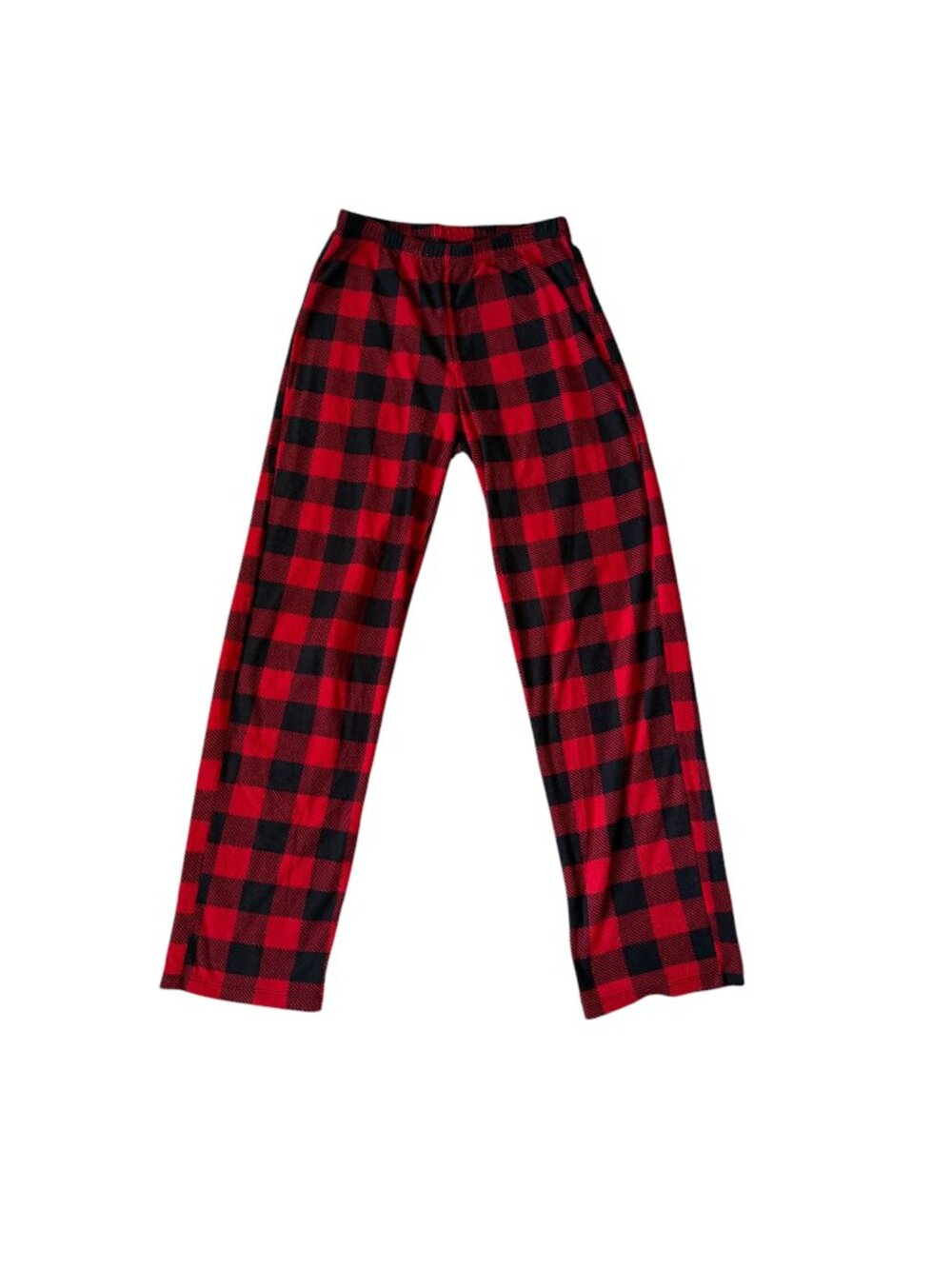Wondershop red and black buffalo plaid fleece pajama pants women's size XS